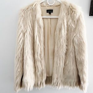 Topshop Faux Fur Shag Jacket